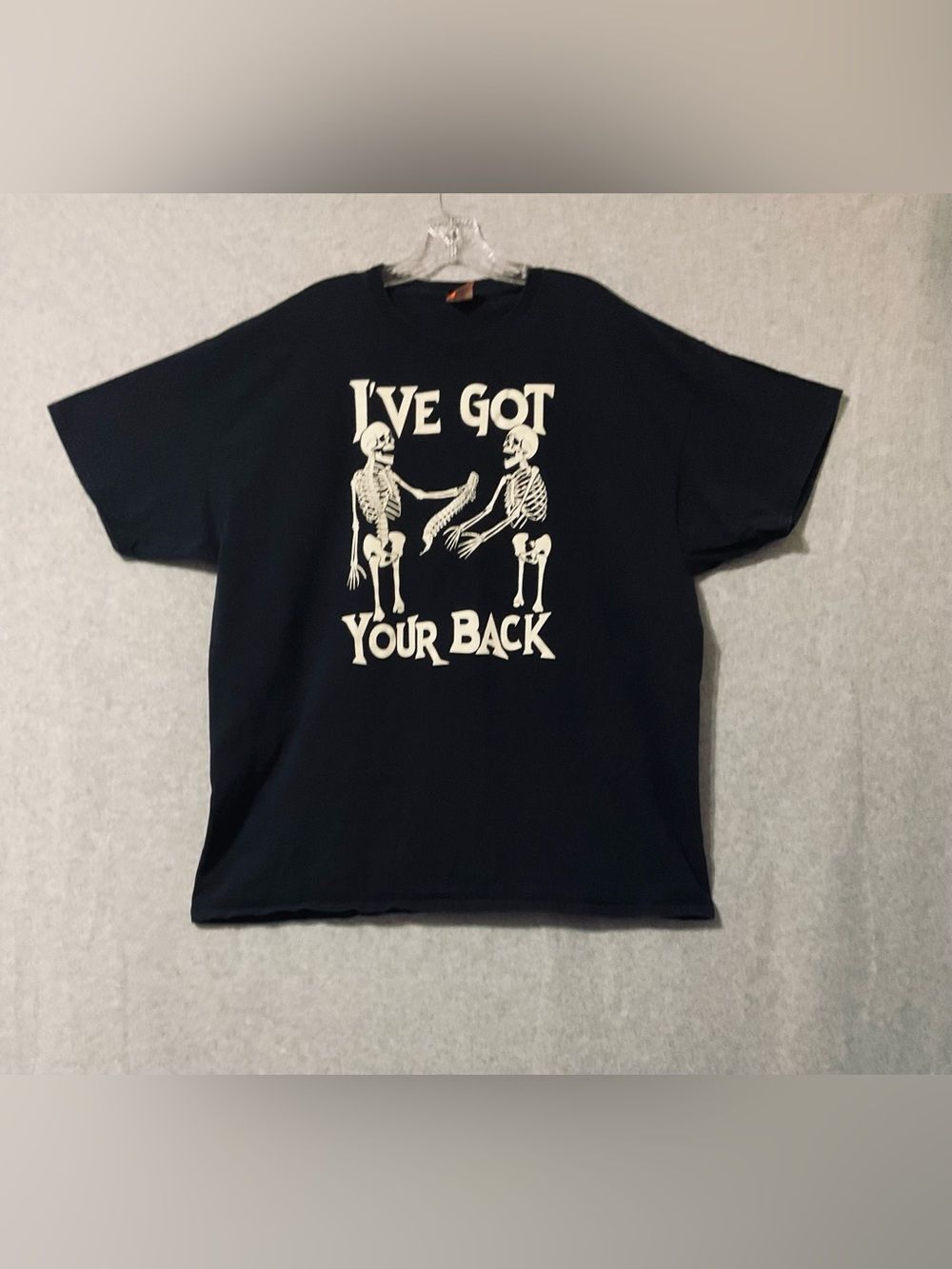 Happy Halloween Black Graphic Tee "I've Got Your Back" Short Sleeves Sz 2X